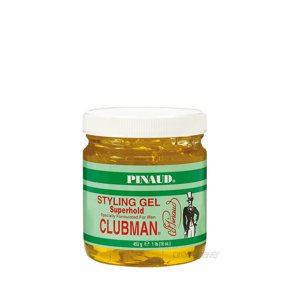 Se Pinaud Clubman Super Hold Styling Gel, 453 gr. hos Proshave